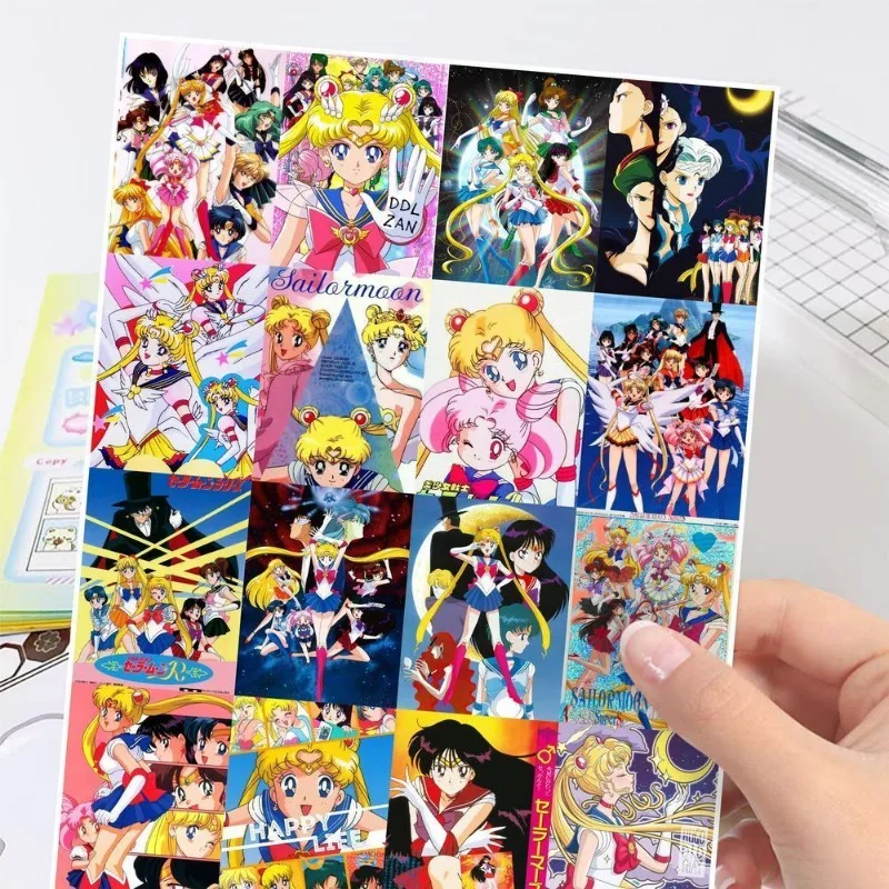189 sztuk naklejek tapetowych Sailor Moon Tsukino Usagi, kreskówkowe, dwuwymiarowe, wysokiej jakości naklejki do dekoracji notesów, prezent.