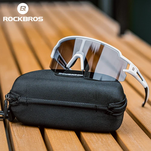 ROCKBROS-gafas fotocromáticas para ciclismo, UV400 lentes polarizadas con protección lentes, para bicicleta de montaña y carretera lentes para hombre
