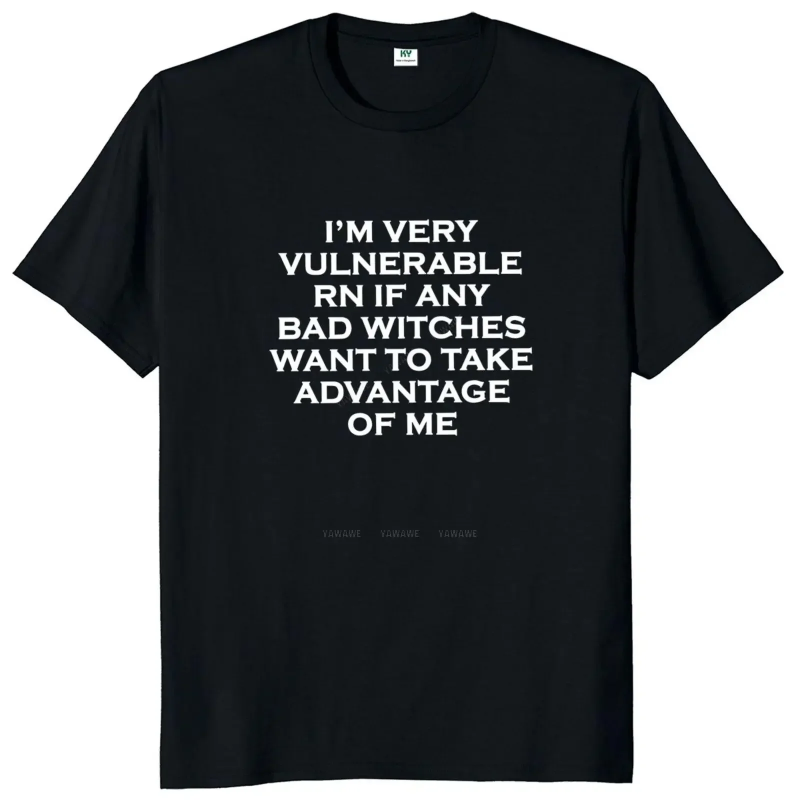 Summer Men T-shirts Im Very Vulnerable Right Now T Shirt Funny Phrase Y2k Womens Short Sleeve Cotton T Shirt Soft Man Tees Tops