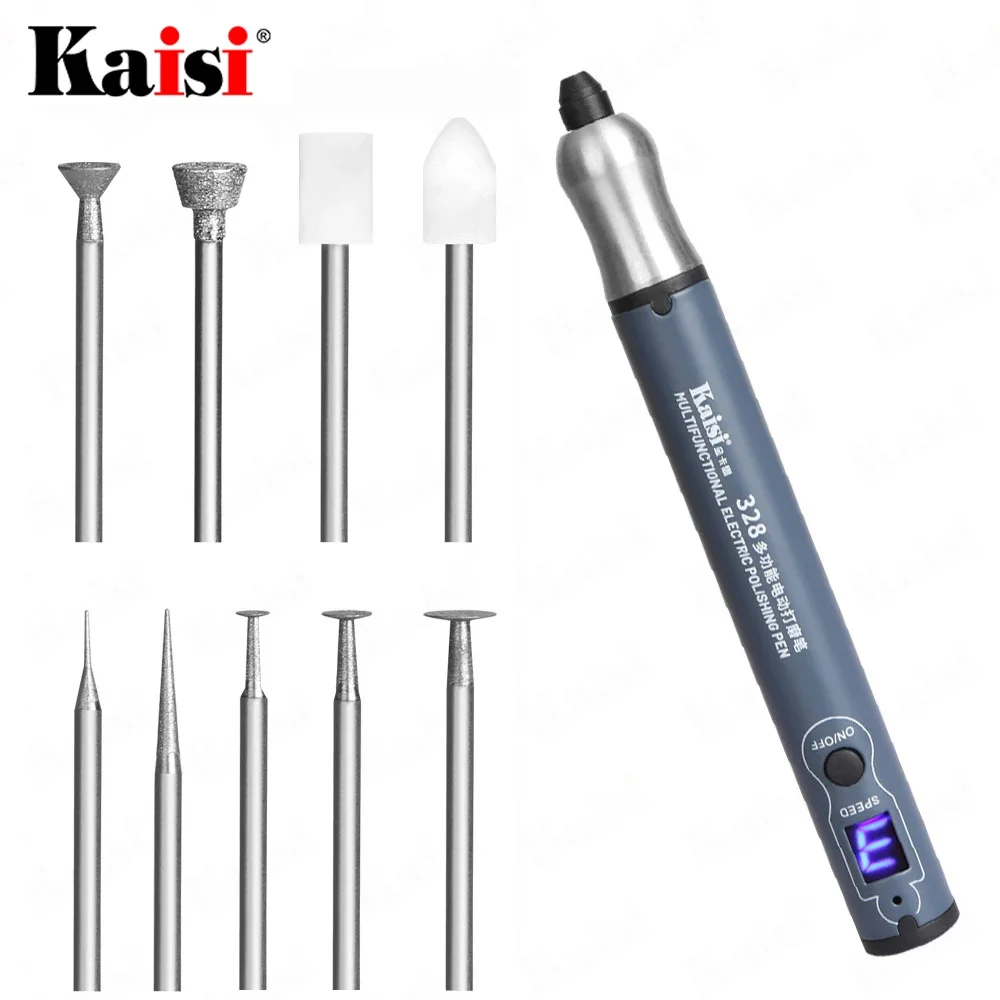 Kaisi 328 Multifunctional Electric Polishing Pen 15000 / Min Speed Screen Polishing Pen Rust Removal / Electric Drill / Cutting