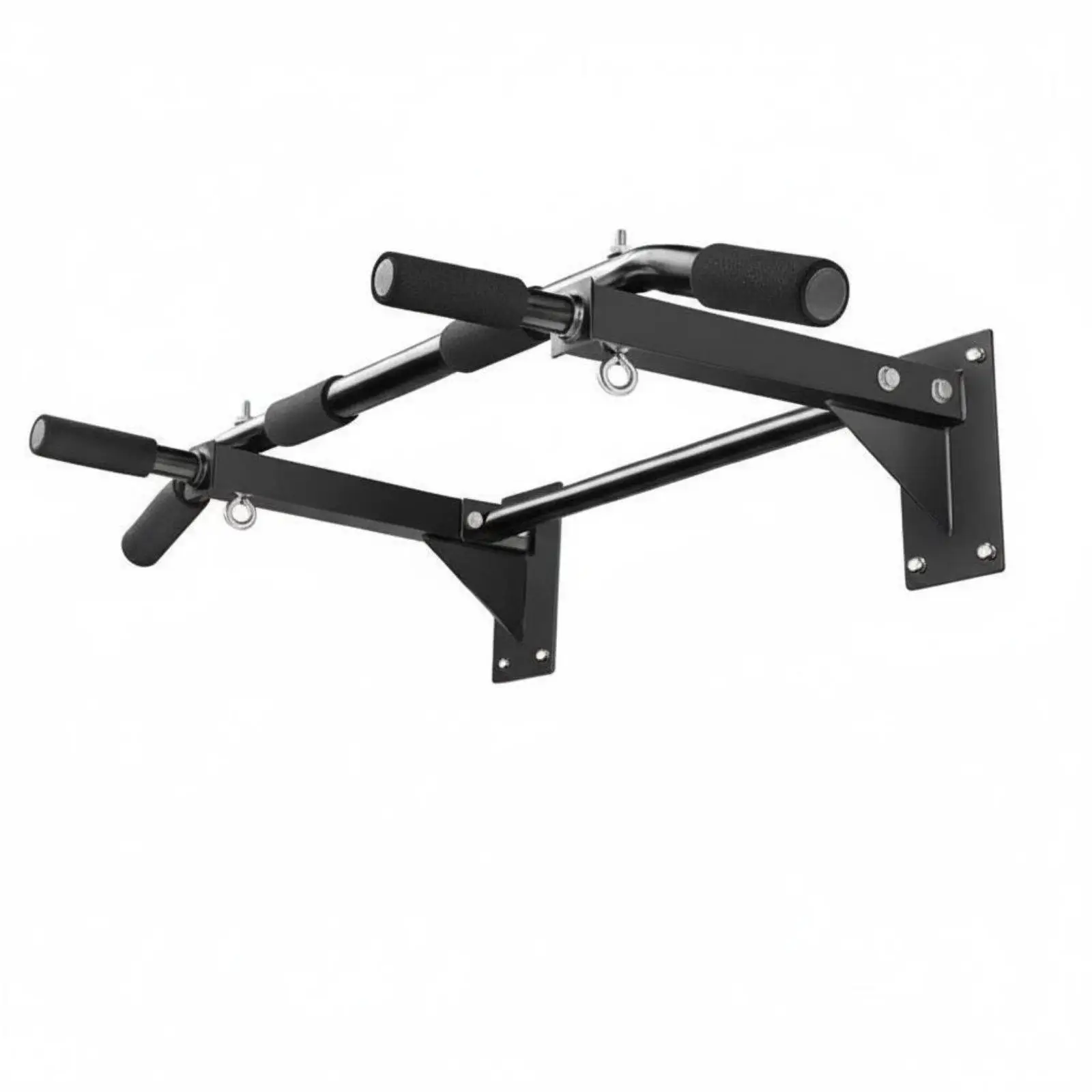 Wall Mounted Pull Up Bar Multi Position Grip Exercise Bar with Hanging Points for Home Gym Fitness