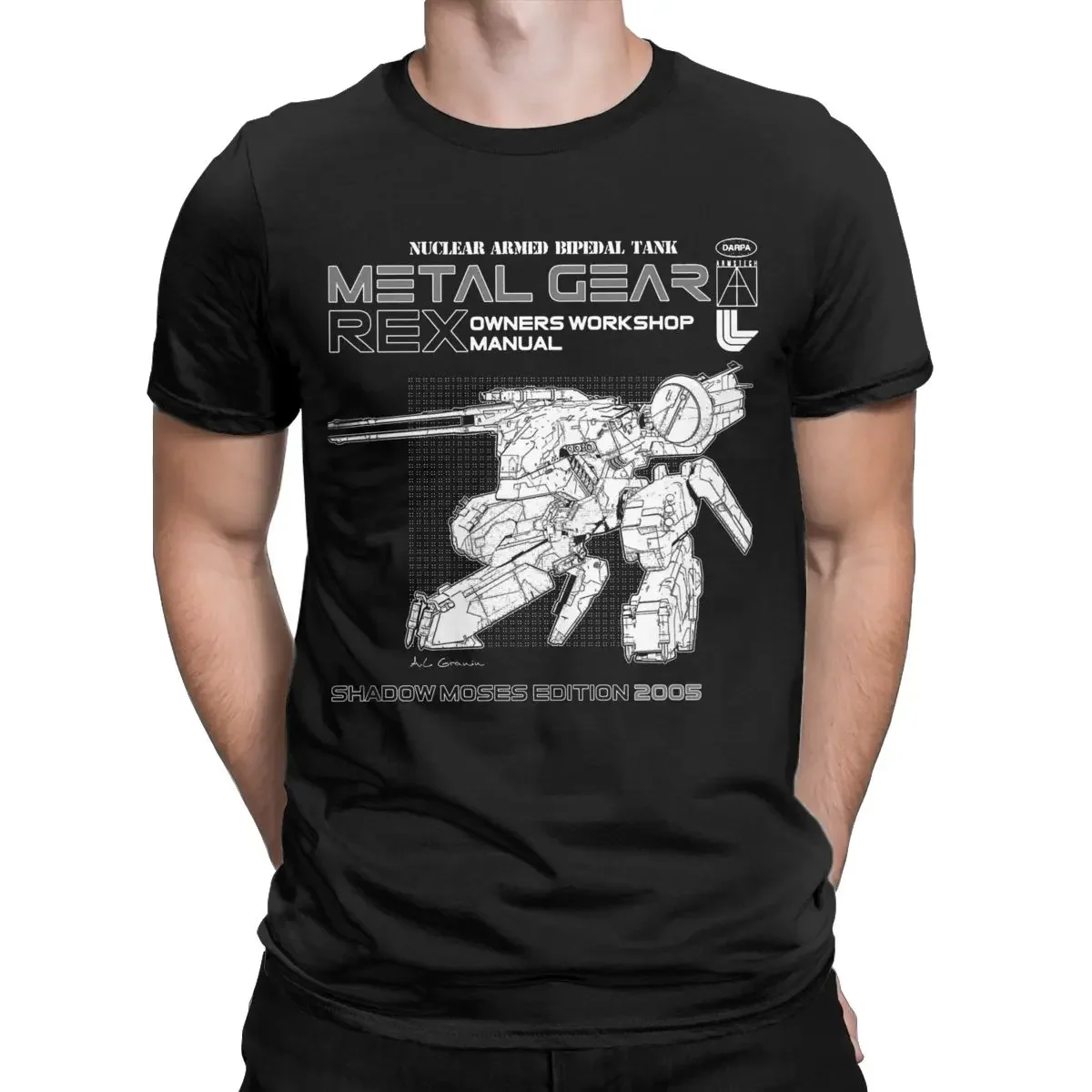 T Shirt Metal Gear Solid Rex Manual Funny harajuku men's t-shirts 100% Cotton Tee Round Collar Short Sleeve New Arrival Clothes