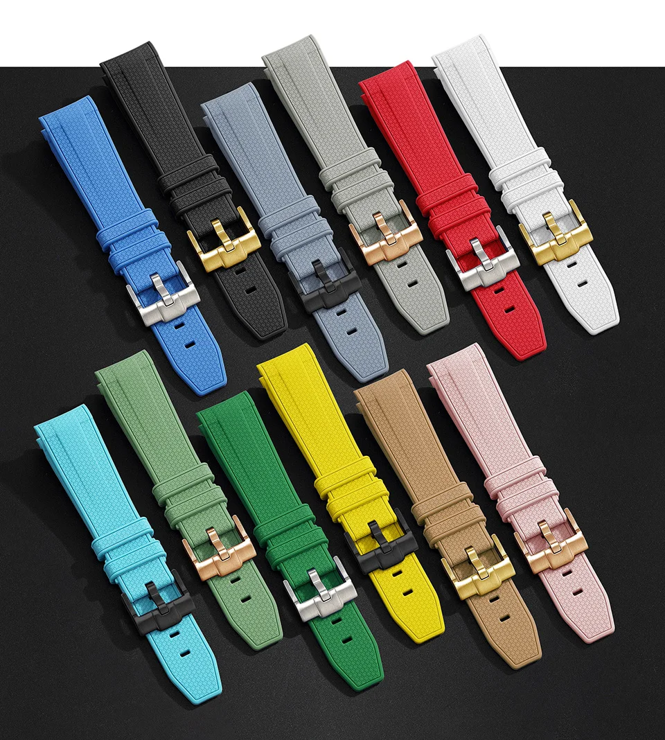 حزام سيليكون لساعة MoonSwatch 20 مم سوار بديل مطاطي لساعة Omega X Swatch Speedmaster