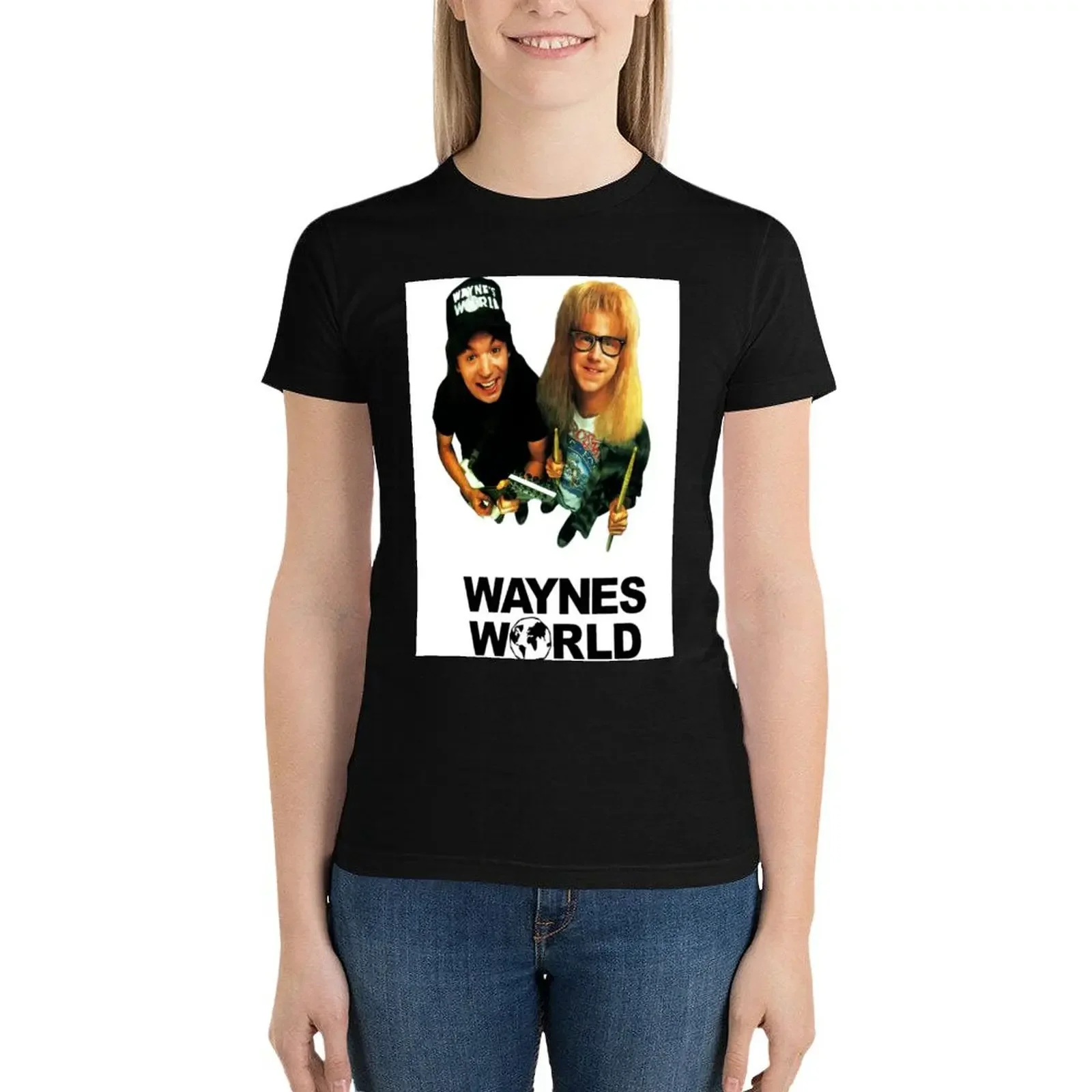 

Wayne's World T-Shirt cute tops Blouse Women clothes