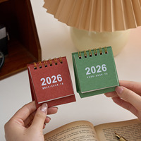 2026 Mini Desk Calendar Portable calendar, Muji style desktop ornament check-in Plan, small desk calendar