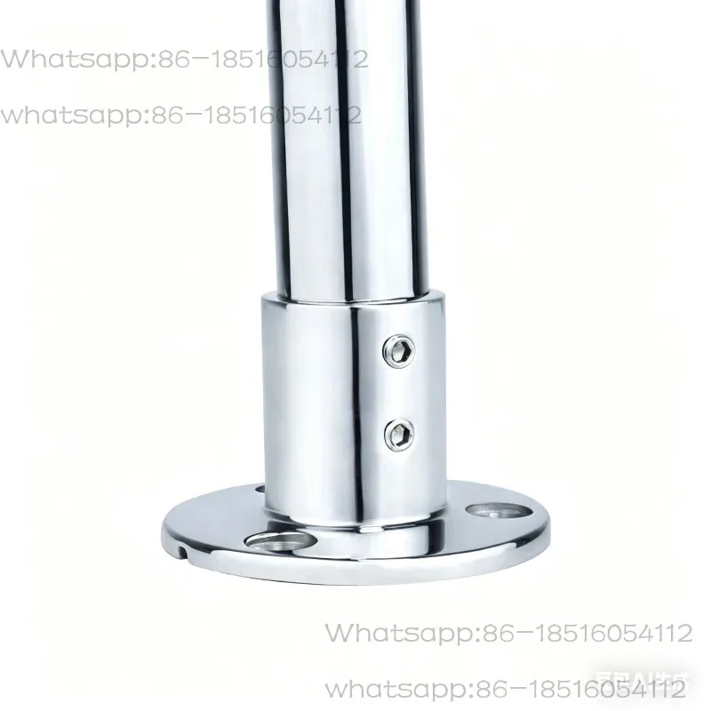 Stainless Steel Round Tube Seat, Thickened Steel, Anti-corrosion and Rust Proof, Yacht Handrail Bracket