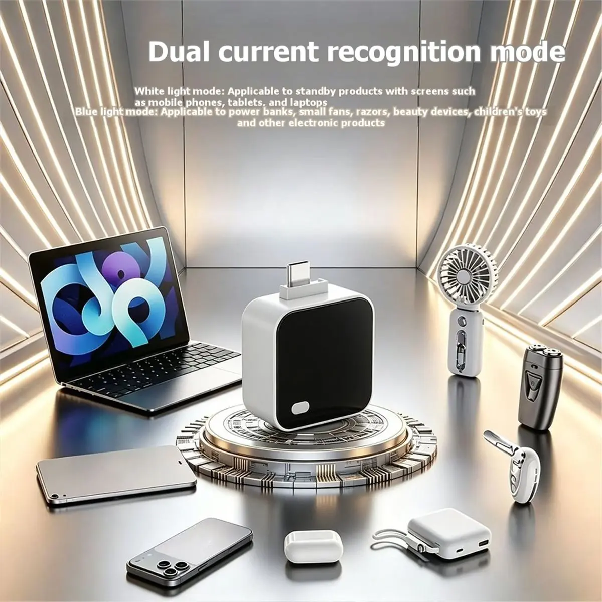 140W Auto Disconnect Full Charge Splitter Type-C Charging Separator Digital Display PD Fast Charging Adapter