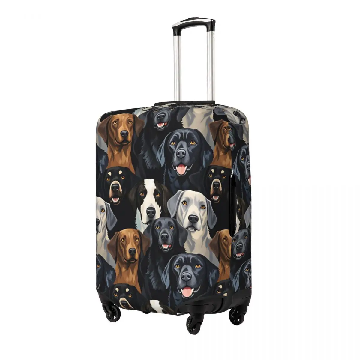 Realistic Multi Color Labrador And Pointer Dogs Suitcase Cover Fun Business Protection Luggage Supplies Vacation