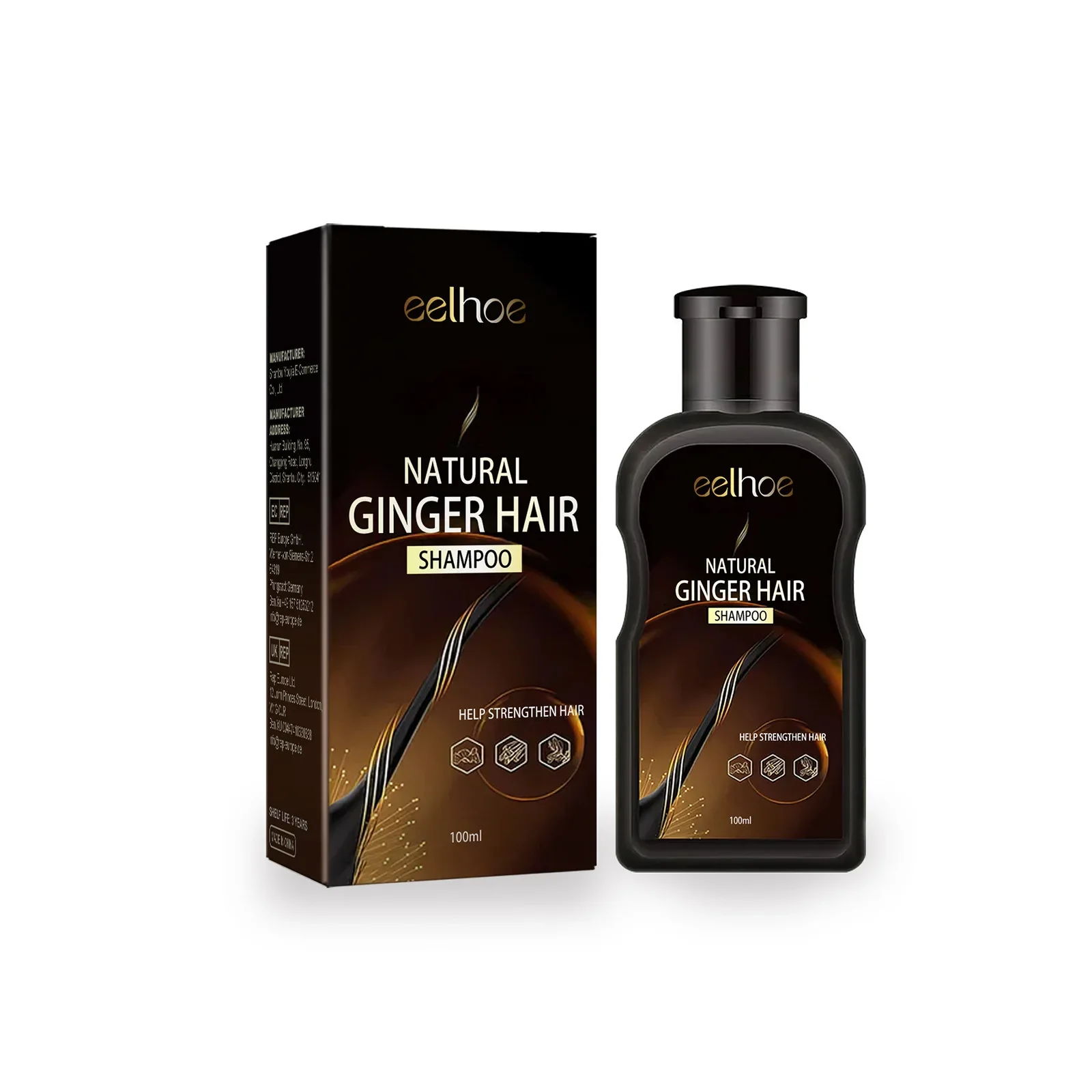 

Eelhoe Ginger Conditioning Shampoo Gentle Cleaning Scalp Dense Hair Anti-off Strong and Strong Hair Natural Black Hair Care