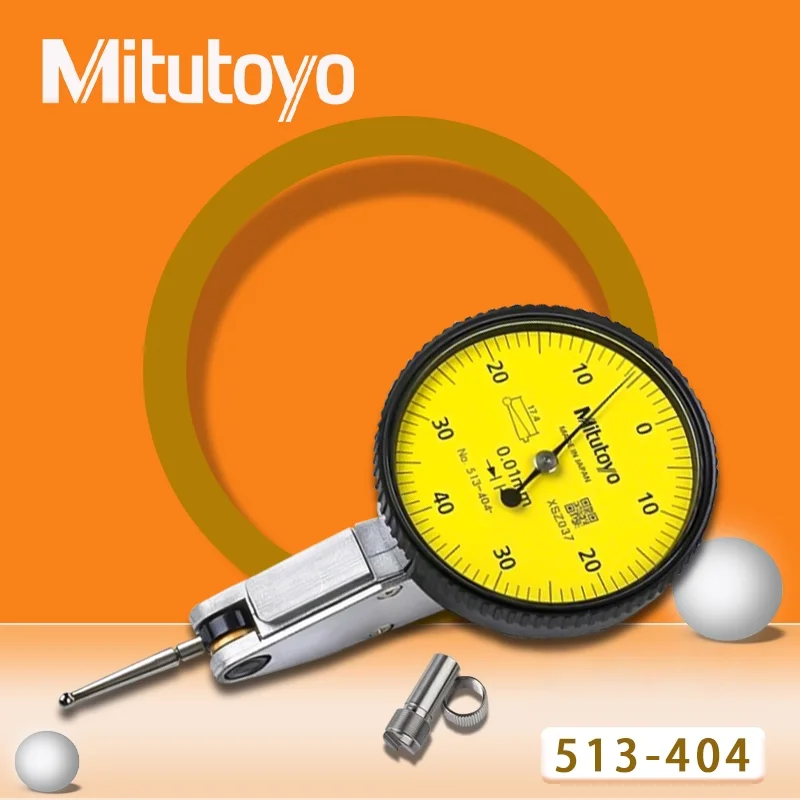 

Mitutoyo Dial Indicator Analog Lever Dial Gauge No.513-404 Stable Accuracy 0.01 Range 0-0.8mm Diameter 32mm/38mm Measuring Tools