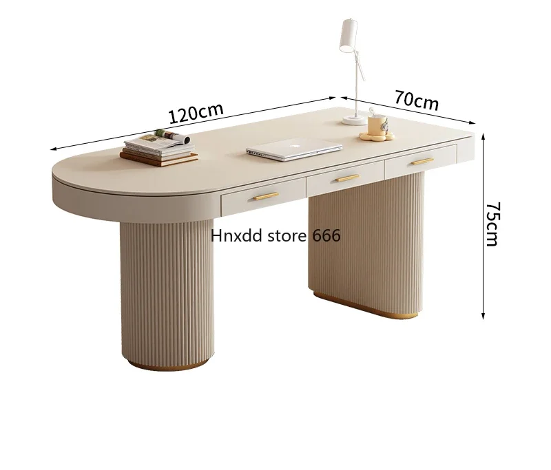 Cream wind rock slab desk modern simple computer desktop table small apartment