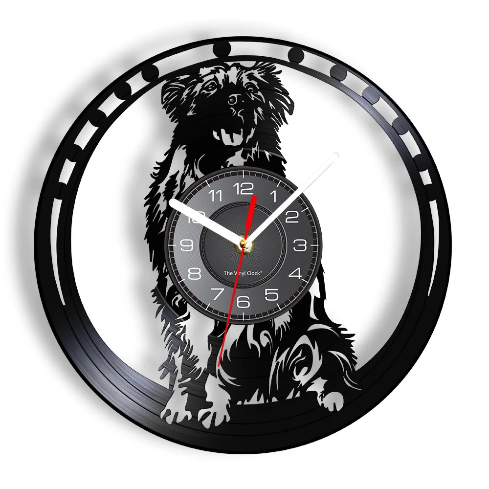 

Australian Shepherd Dog Breed Vinyl LP Record Wall Clock Aussie Puppy Pet Store Decorative Wall Watch Gift For Doggie Lover