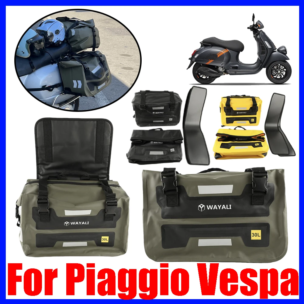 For Piaggio Zip MP3 Vespa GTS GTV GT Sprint Primavera LX PX ET4 Motorcycle Saddle Bag Pannier Luggage Storage Bag Waterproof Bag
