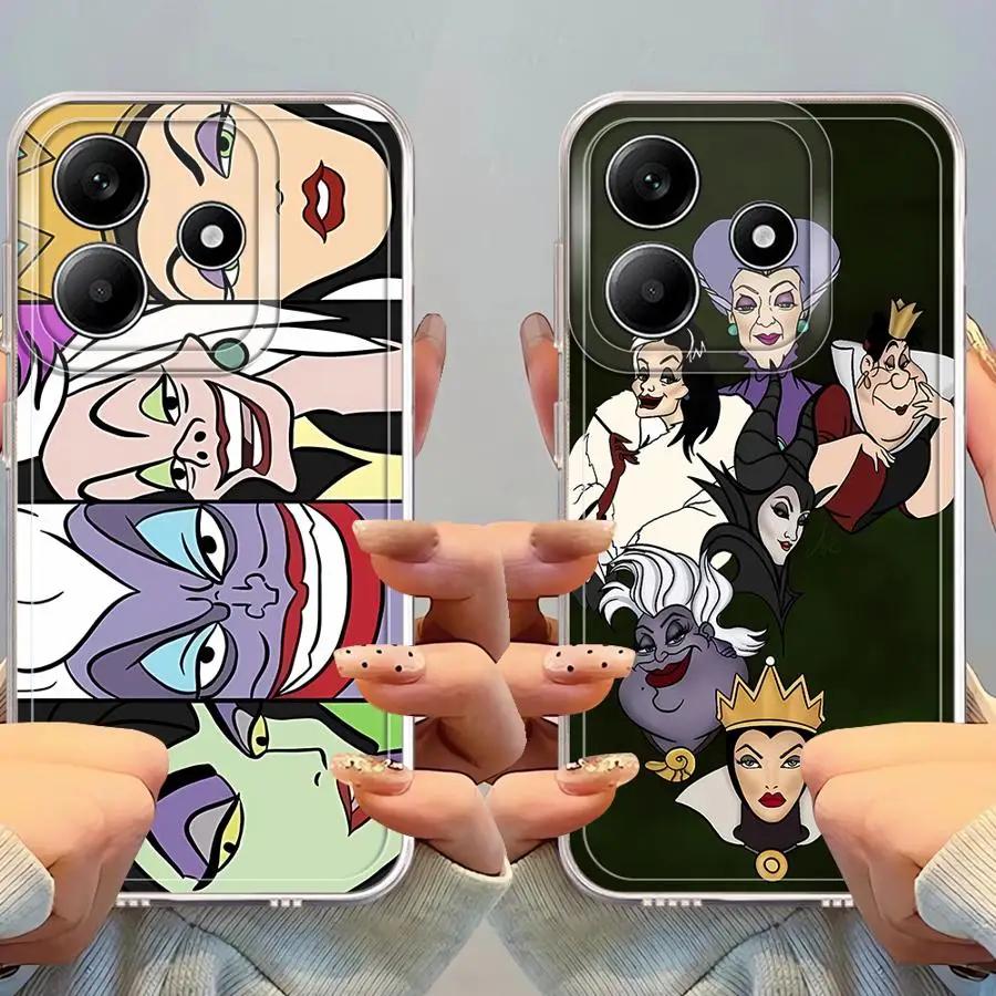 Custodia morbida per telefono per Xiaomi Redmi Note 9S 13C A4 11S 12S 9 10 11 Pro 10Lite 14C 10S 12 13 14 Pro Plus Disney Villains