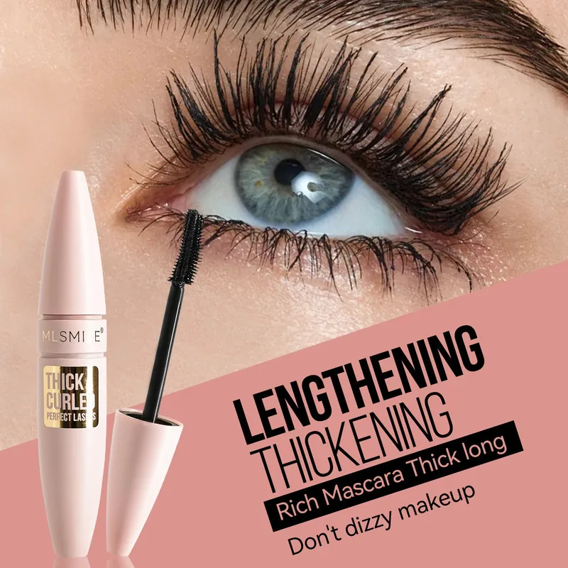 MLSMILE Mascara volumisant imperméable et résistant aux taches, 5 couleurs, allongeant et Dense