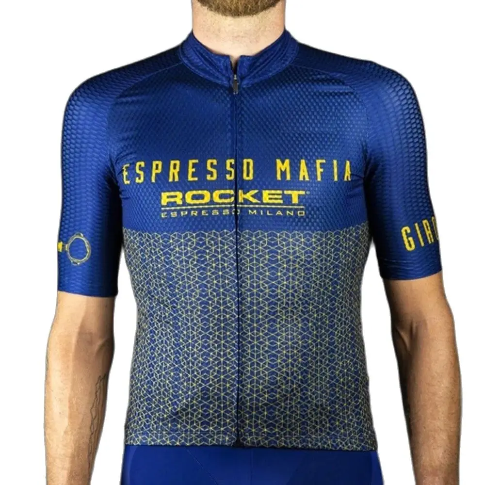 

ESPRESSO MAFIA Cycling Short Sleeve Lightweight Jerseys Camisa Ciclismo Masculina Camisa De Time Mtb Shirts Quick Dry Bike Tops