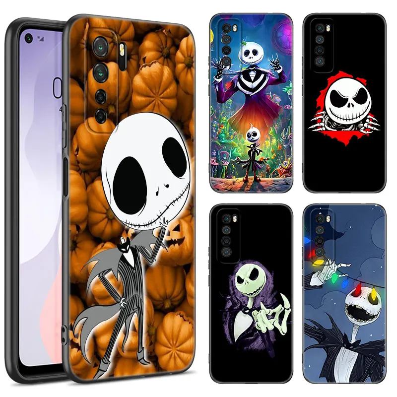 J-Jack Skellington Black Phone Case For Huawei Nova 8 9 10 SE 11 Ultra 12 Pro 7i 8i 11i 11E Y70 Plus Y60 Y61 Y71 Y90 Y91