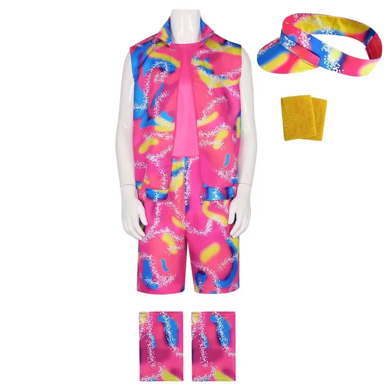 

Фильм Кен Принцесса Барби Косплей Розовая Спортивная Одежда Костюм Полный Комплект Топ Брюки Шляпа Для Взрослых Мужчин Женщин lf [5