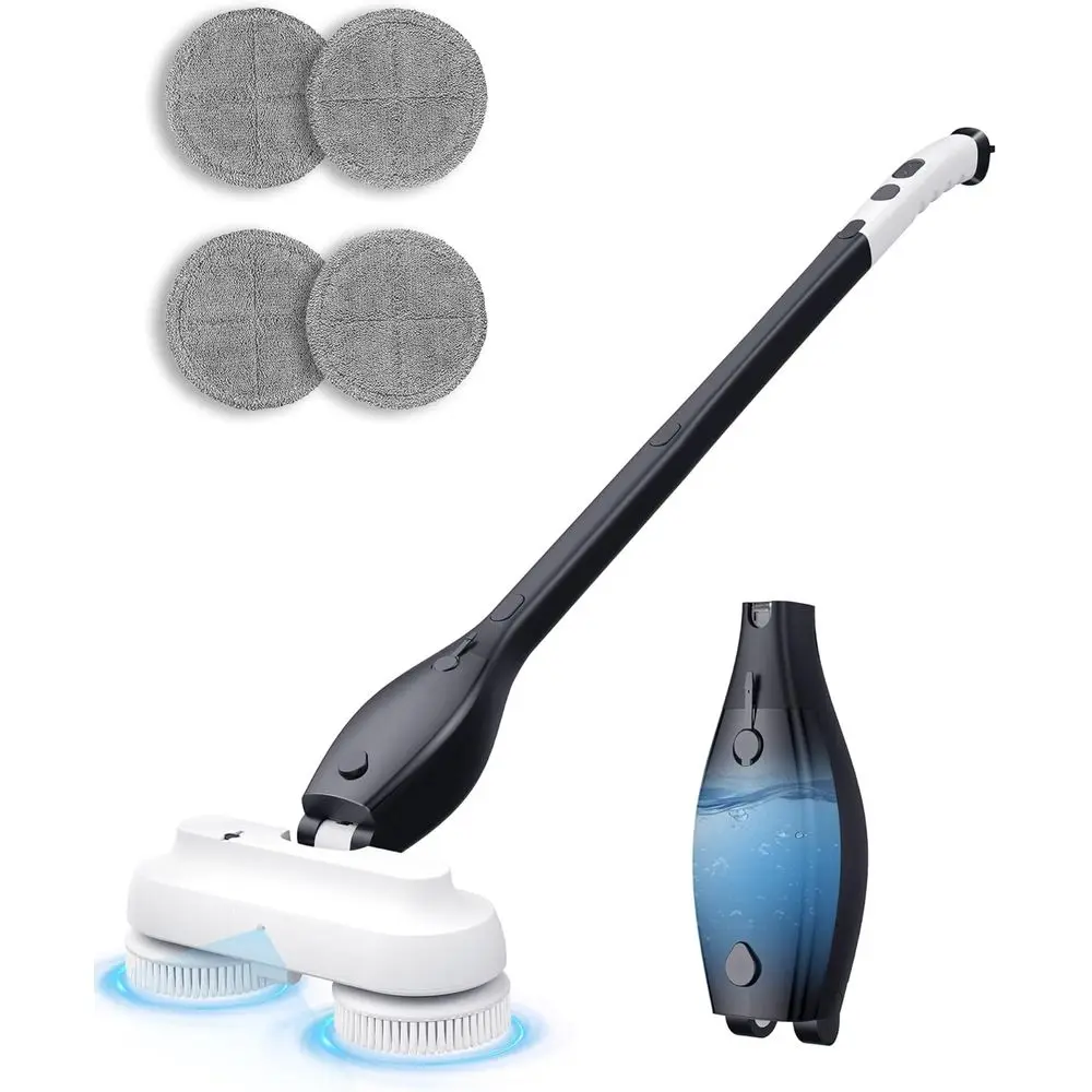Powerful Spin Mop with 800ml Water Tank, Adjustable Handle, and 4000mAh Battery for Hardwood Floors and Pet Messes