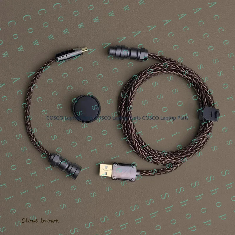 PP+ Metal USB Type-C Single Crystal Copper Silver Plated Data Charging Cable for Mechanical Keyboard Aviation PlugCable