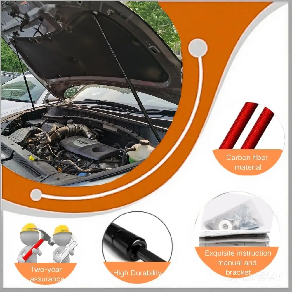 

Front Hood Struts for Luxgen U6 2013-present Shock Lift Supports Bonnet Gas Dampers Springs No-Drill