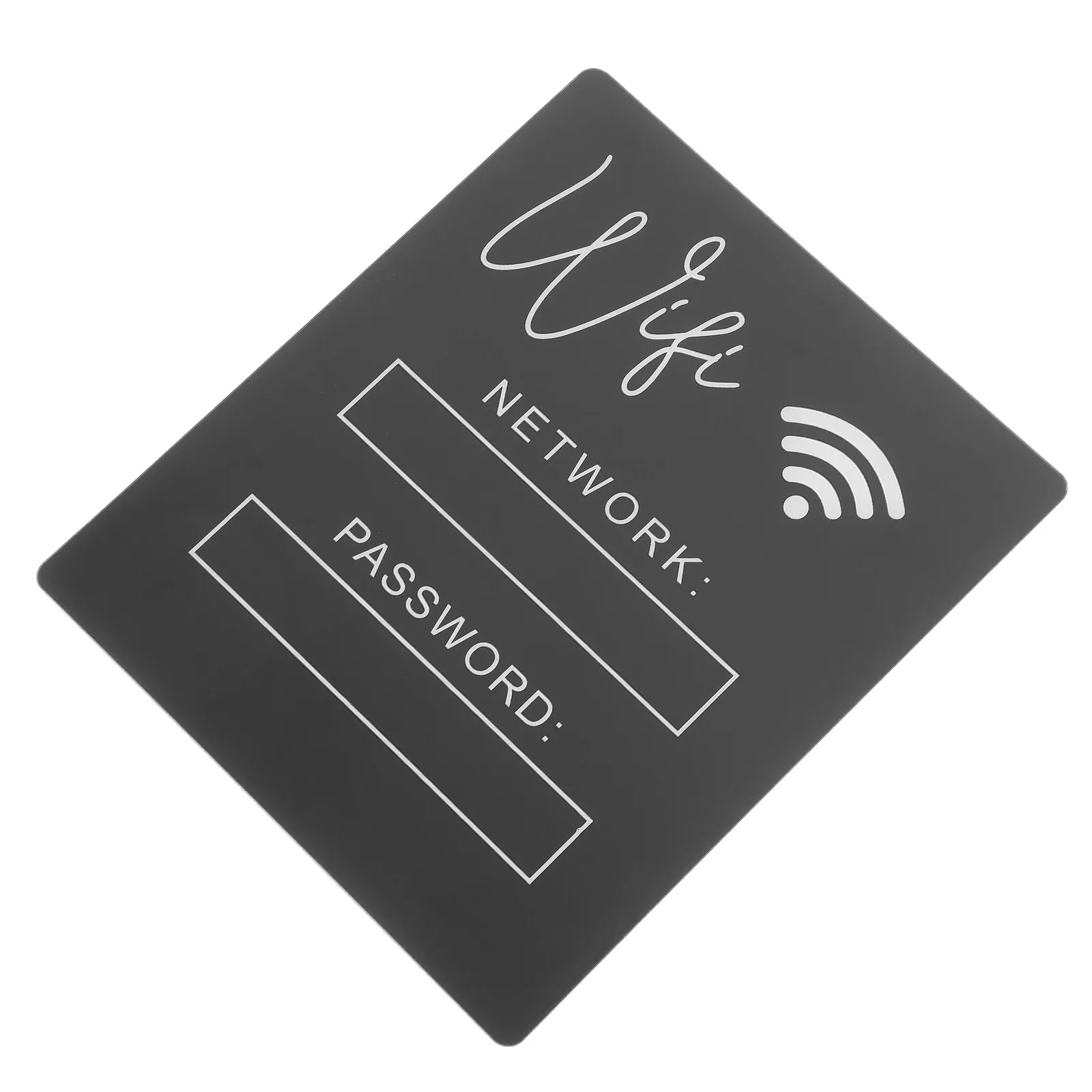 Stylish Acrylic WiFi Password Sign Functional Decorative Piece for Living Room Office Hotel Guest Room WiFi Board Writable