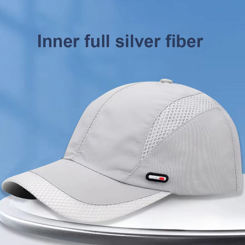 Berretto Anti-radiazioni cappello di protezione Emf protezione Rf/microonde berretto da Baseball berretto con cappuccio in fibra d'argento mezzo/berretto grigio nero argento pieno