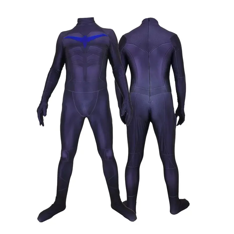 Halloween femminile Nightwing Costume Cosplay adulti bambini ragazze donna Ladys supereroe Zentai uomo ragazzi tuta maschile