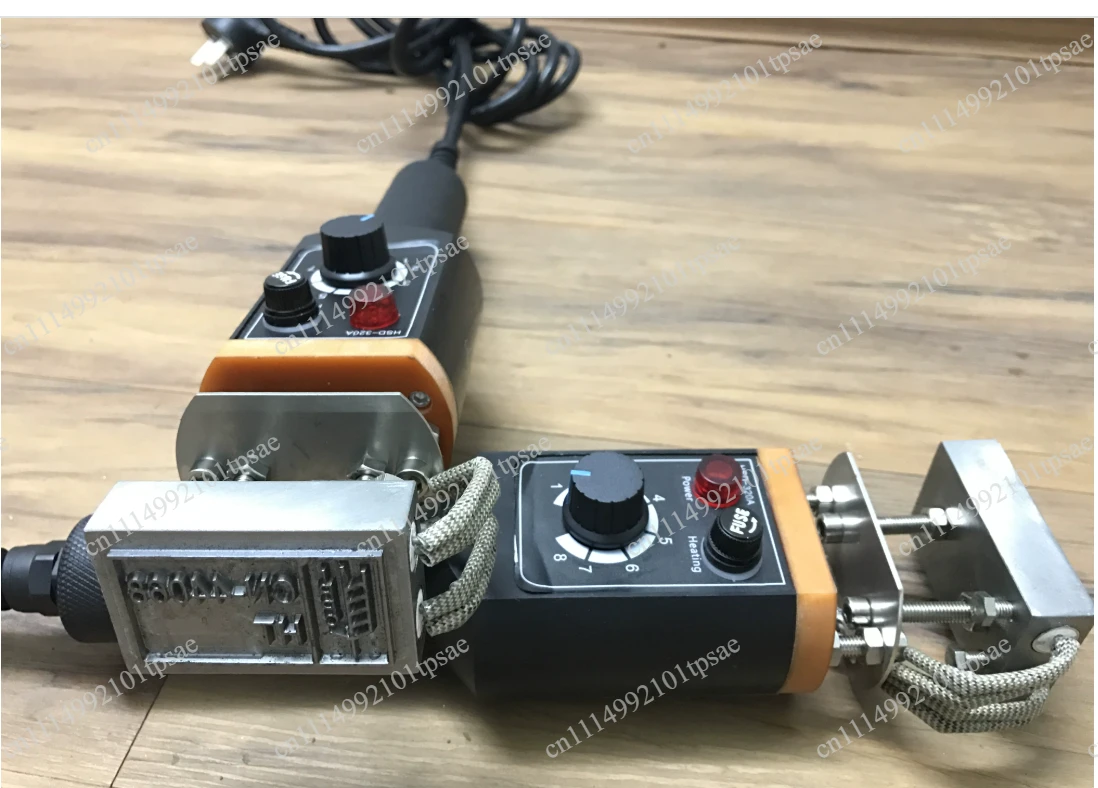 55×30mm IPPC Fumigation Heat Marking Machine Hand Switch Knob Type Wood Pallet Branding Tool with Spare Heating Tubes