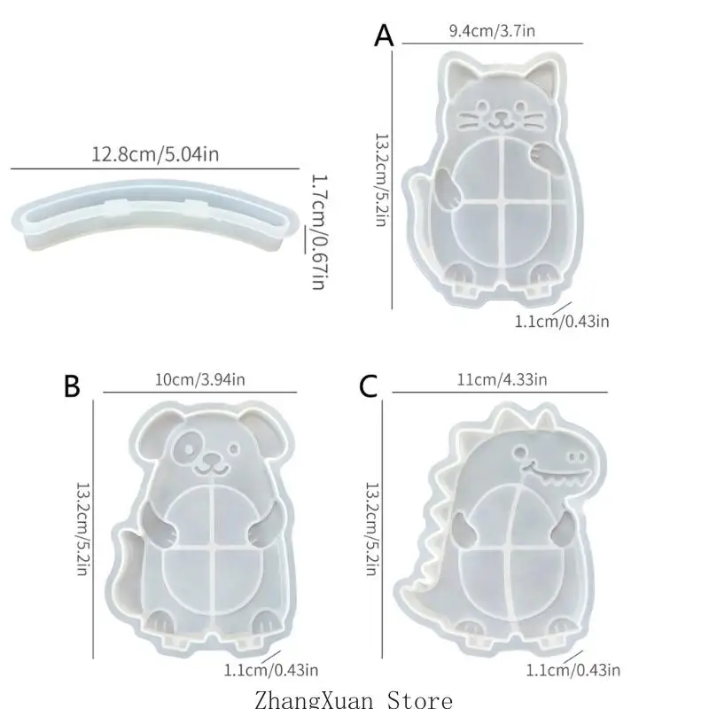 Silikon-Fotorahmen-Formen in Tierform für handgefertigte Kerzen-Bilderhalter, Ständer, 3 x – Detail 6