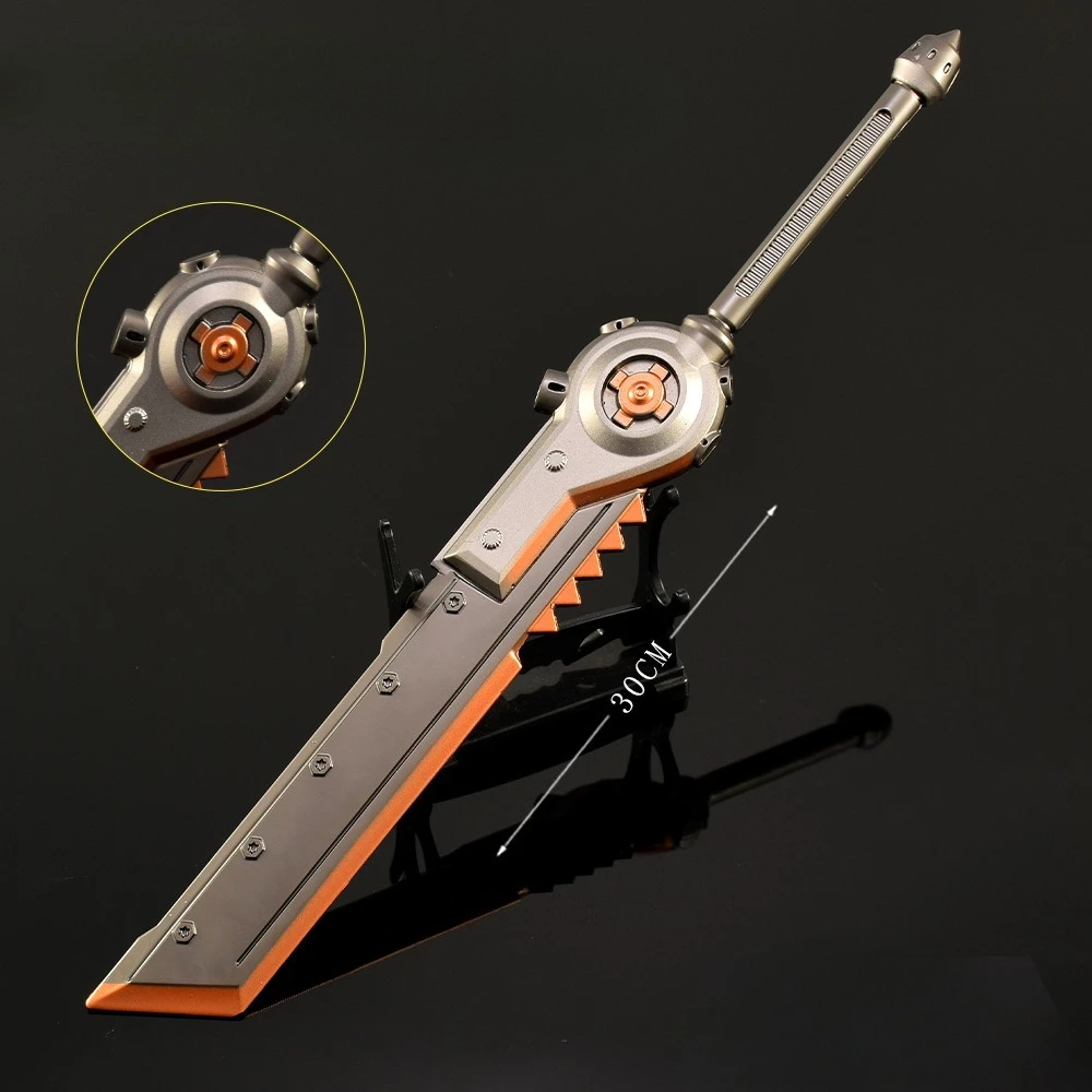 30 ซม.เกมสันติภาพจีนเกม Po Jia ดาบโลหะหัตถกรรมอาวุธรุ่นสะสมโต๊ะเครื่องประดับของขวัญของเล่น