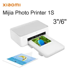 Xiaomi Mijia Photo Printer 1S High Definition Color Sublimation 6/3 Inch Portable Photo Paper Smart Remote Printer APP Use