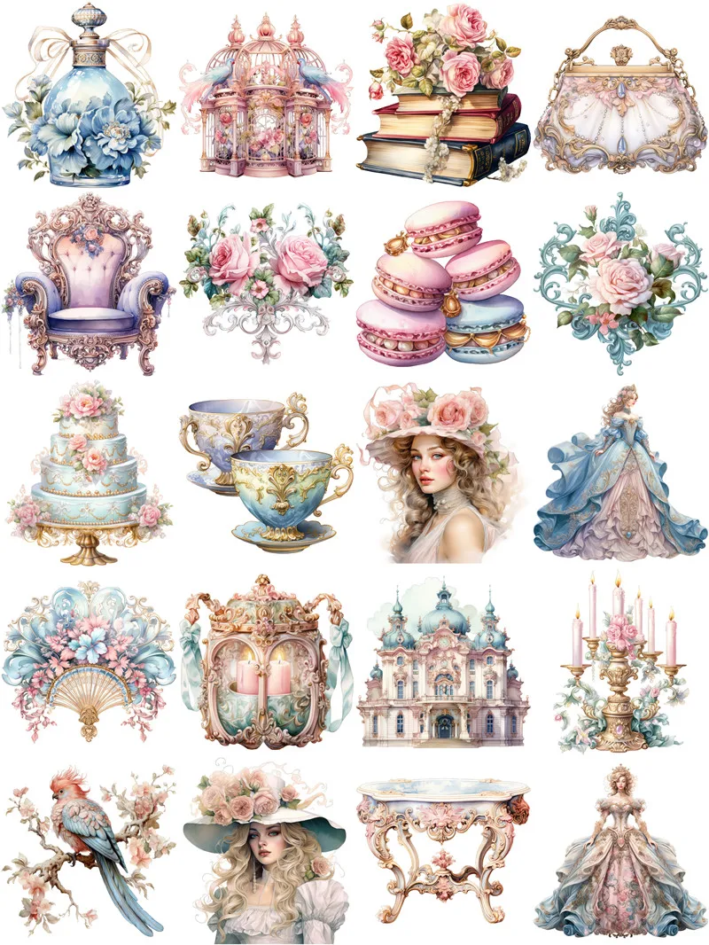 Vintage Palace Rococo Stickers Crafts And Scrapbooking stickers kids toys book Decorative sticker DIY Stationery