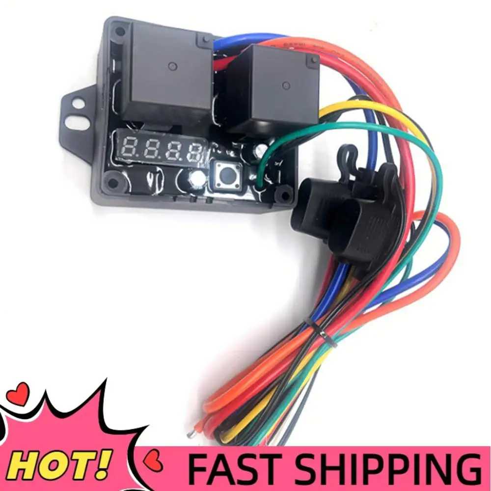 

12V/24V Temperature Fan Controller Kit Wear Resist LED Display Fan Switch Kit Digital Heatsink Fan Controller Car Accessories