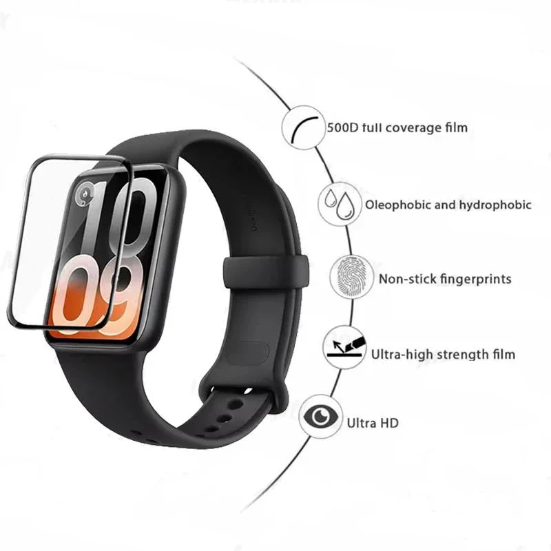 1-5PCS For Xiaomi Mi band 10 Pro Screen Protectors 9D Curved Anti-Scratch Watch Protective Films For Xiaomi Smart Band 10 Pro - view 5
