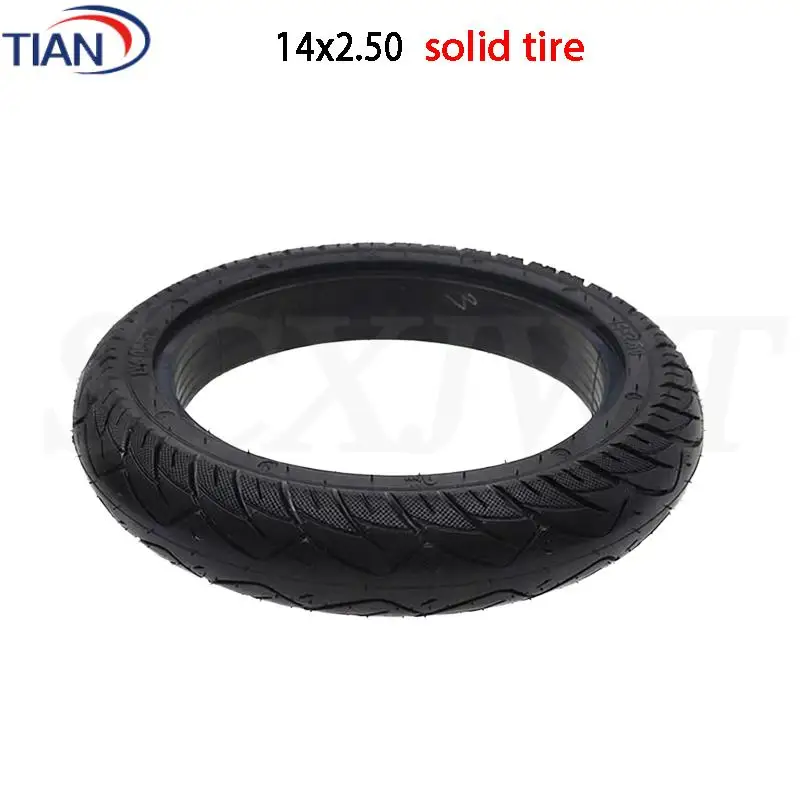 

14X2.50 Solid Bicycle Tire - Bold Non-Inflatable Elastic Design for Superior Explosion-Proof Performance
