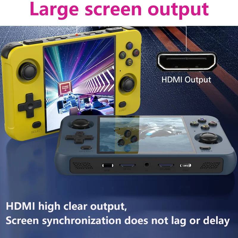 R40S ريترو جيب 720*720 4 "شاشة IPS متكاملة واي فاي بلوتوث 64 بت RK3566 مفتوحة المصدر وحدة تحكم ألعاب محمولة هدايا للأطفال