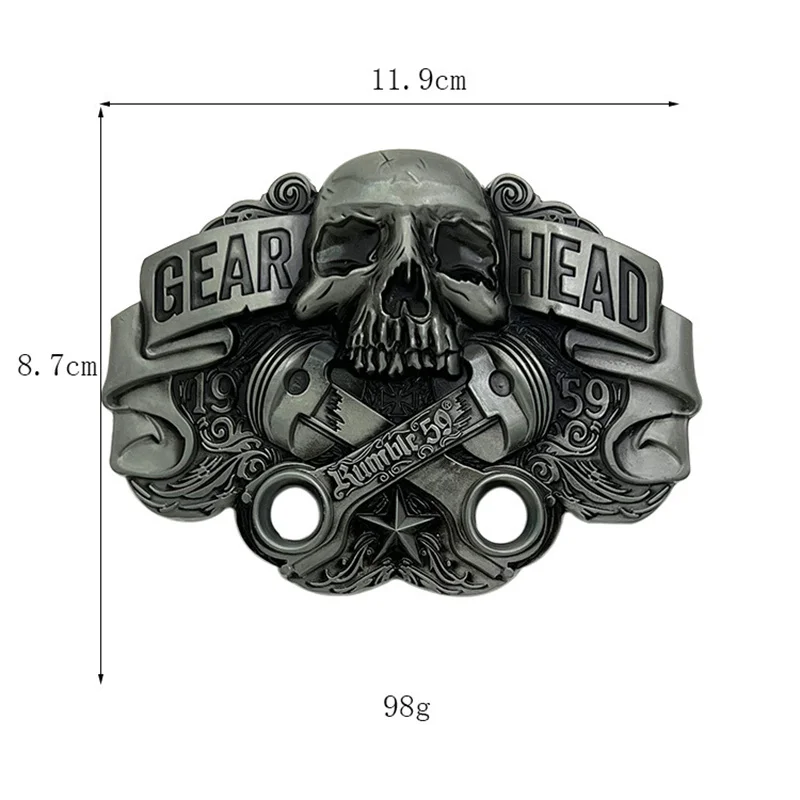 西洋風の亜鉛合金ピストンスカルベルトバックル