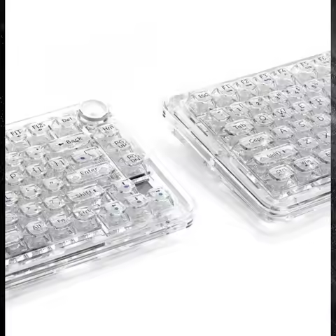 ColorReco F81 Pro Mechanical Keyboard Tri-Mode RGB Hot Swap Transparent Acrylic Gasket Gamer Keyboards Custom Gaming Accessories