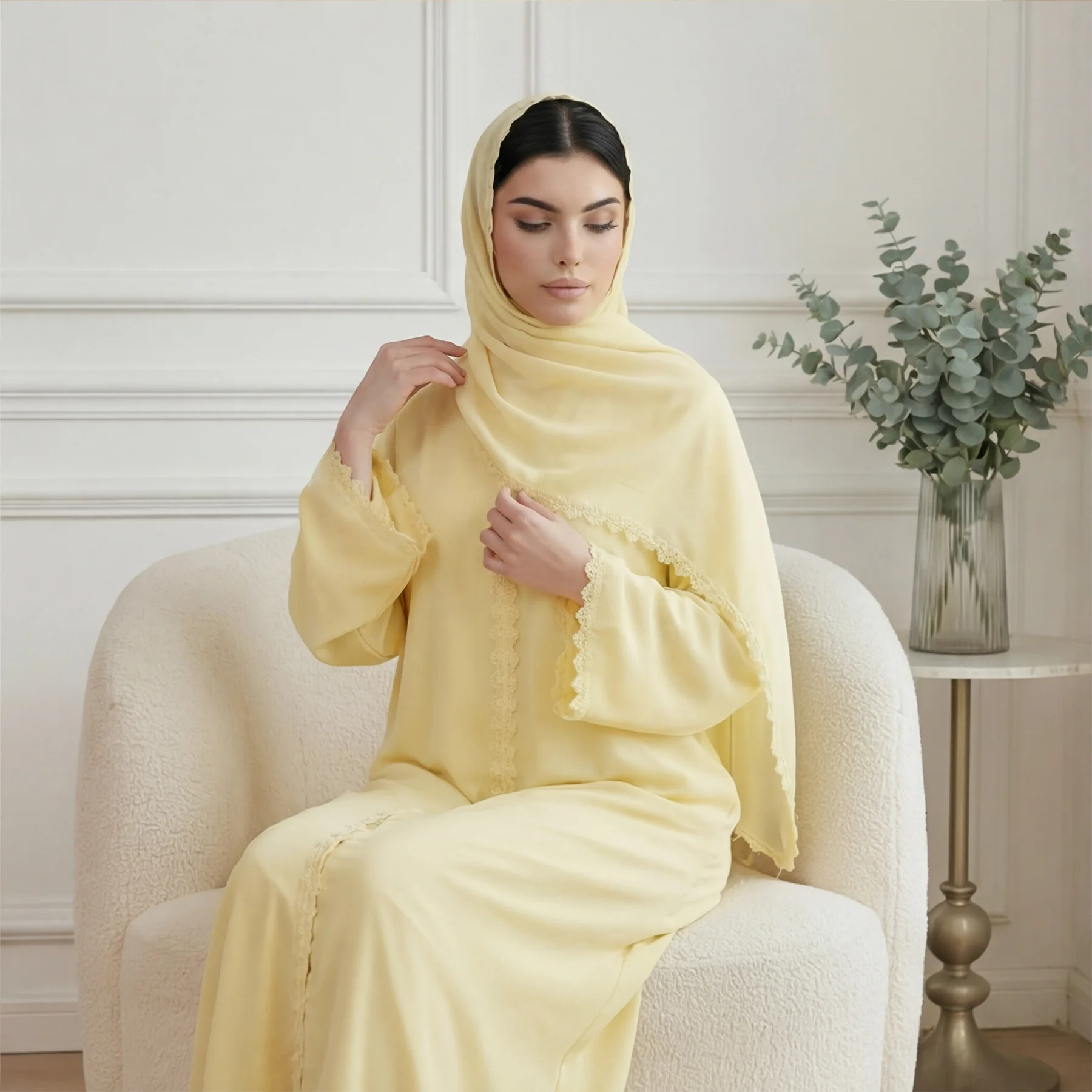 

Middle East Dubai Robe Cardigan Muslim Hijab Dress Women Islam Clothing Eid Abbayas Turkey Kaftan Ramadan Abaya Kebaya Caftan