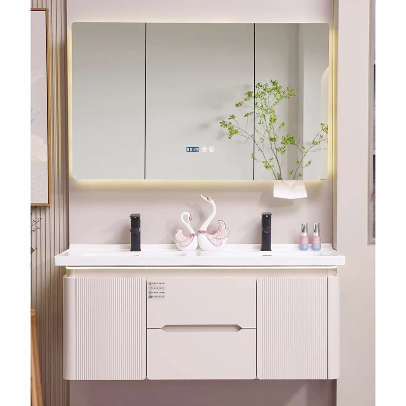 

Bathroom Furniture Vanitie Luxury Bathroom Vanities Furniture Sets Hot Sale Bathroom Cabinet with Intelligent Mirror Cabinet Set