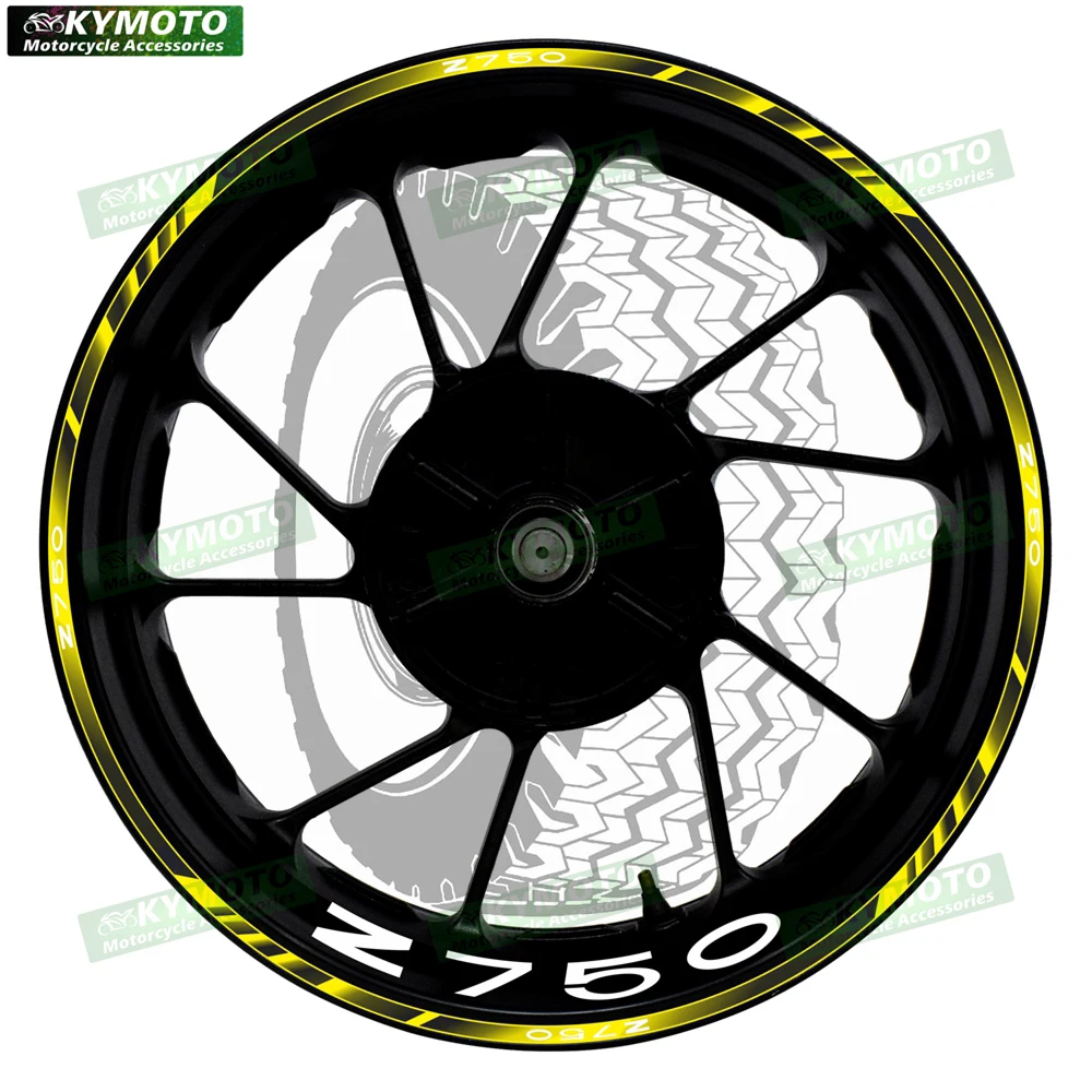 

For Z750 Z 750 racing motorcycle accessories 17 inch front and rear wheel decals fairing hub reflective rim stripe stickers