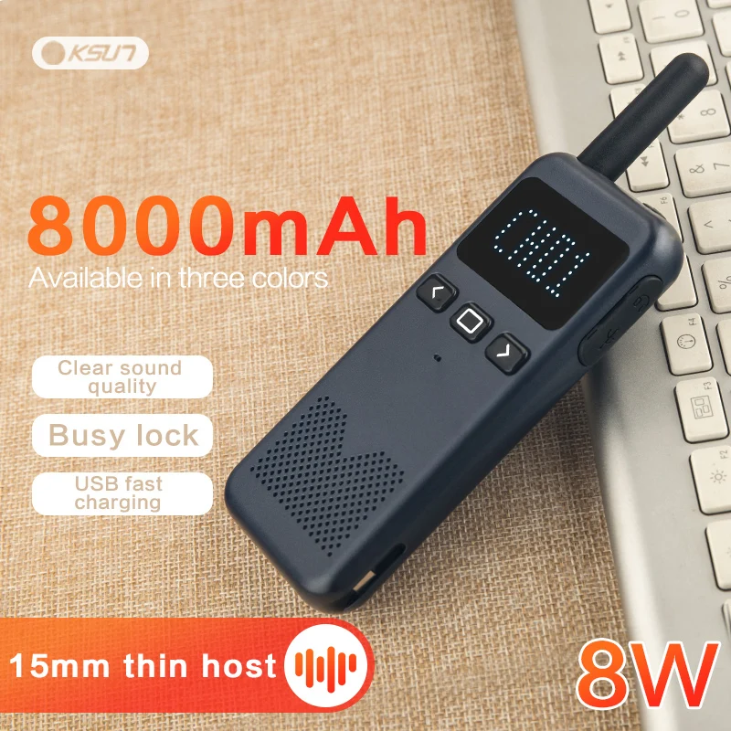 الجملة KSUN KSX30-M سلسلة عالية المدى اتجاهين هام راديو 400-470 ميجا هرتز 8 واط 8000 مللي أمبير اسلكية تخاطب للأطفال