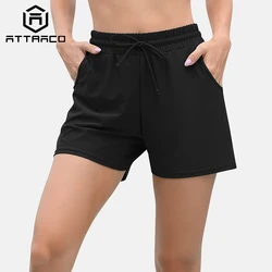 Attracko damskie kąpielówki jednokolorowe Tankini Bottom Strappy kąpielówki spodenki z kieszeniami