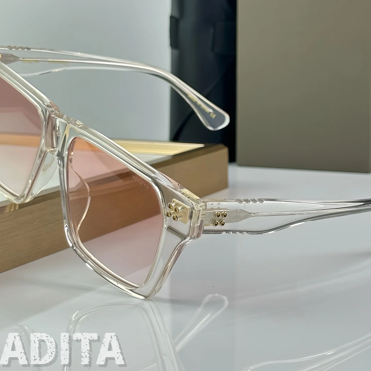 ADITA VENZYN DTS720 Top High Quality Sunglasses for Men Classic Women Luxury Brand Designer Fashion sun glasses UV400 With box - Image 4