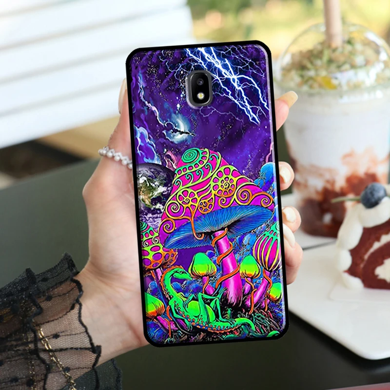 Psychedelic Mushroom Tapestry Trippy Case For Samsung Galaxy J8 J6 J4 2018 A6 A8 Plus A7 A9 J3 J5 J7 2017 A3 A5 2016 Phone Case