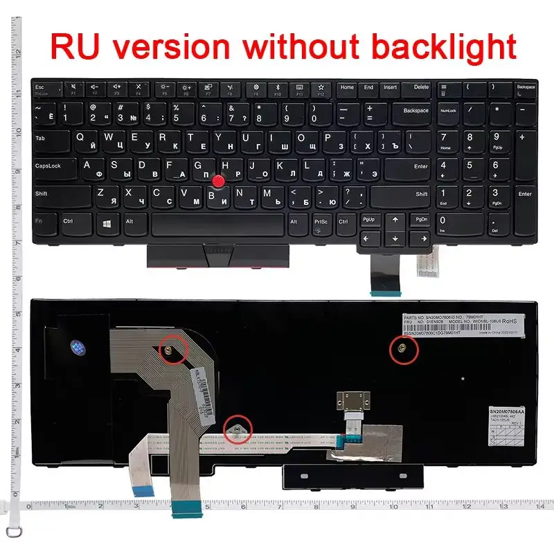 New US English Keyboard for Lenovo Thinkpad T570 T580 P51S P52S