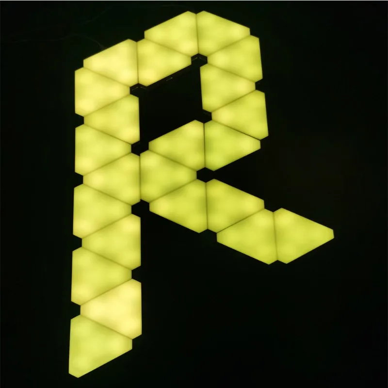 Triangular splicing LED luminous letter wall light, creative decorative light