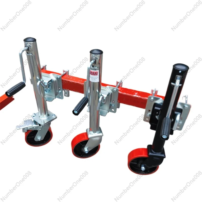 6 Inch Drop Leg Stabilizing Jack with Hand Crank Gear Drive for Travel Trailer Camper RV Support System