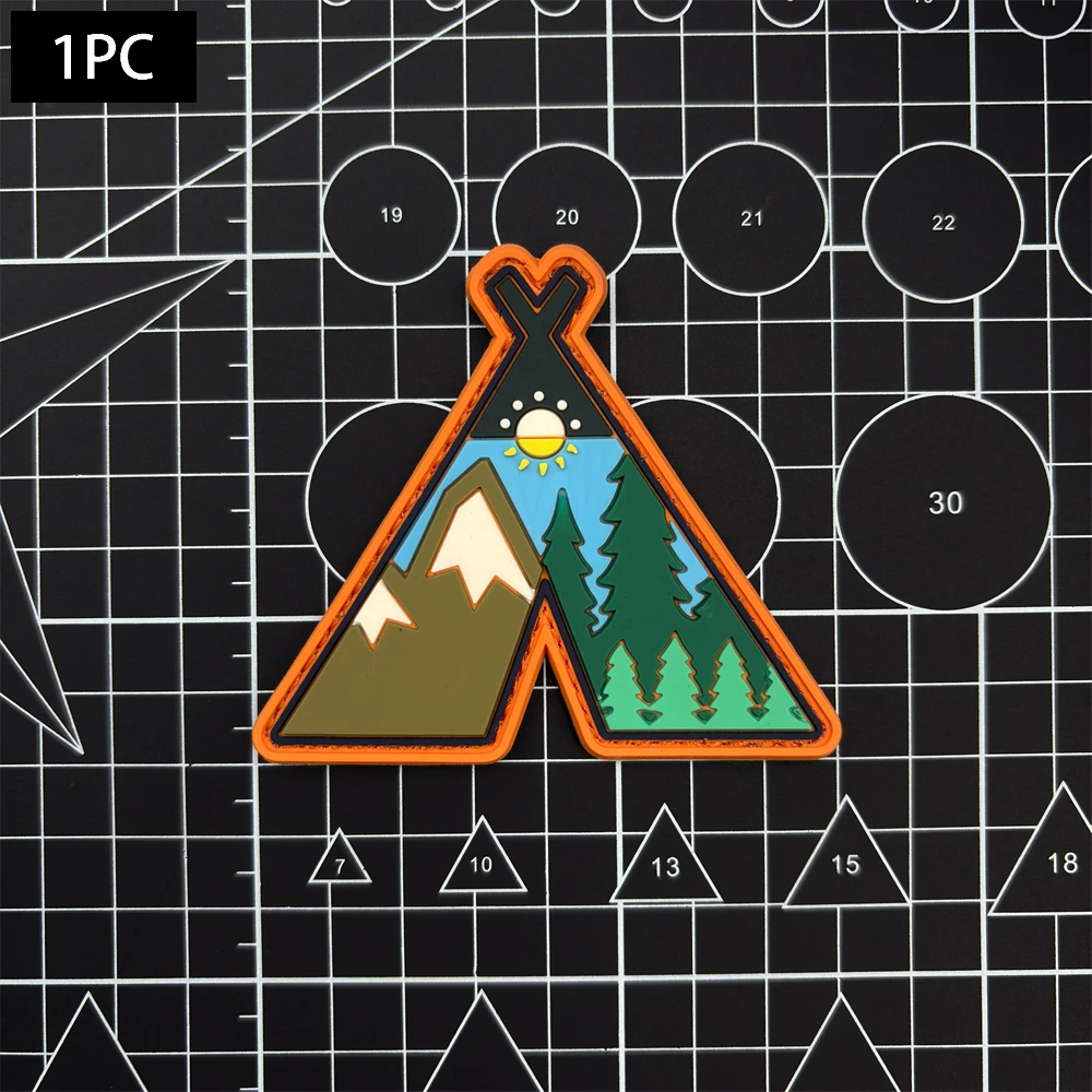 

Наклейка из материала ПВХ с одним узором, мягкая резина, на крючке и петле, тактический значок мораля - нашивка - многоцветная, идеально подходит для наручных повязок, рюкзаков и одежды, нашивки с вышивкой